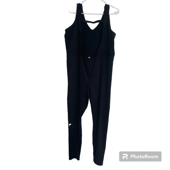 Fabletics Motion 365+ Jumpsuit One Piece Size 3x BLACK Sculpting Workout Stretch - Picture 2 of 8